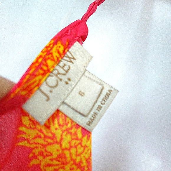 J. Crew Racer-Back Polyester Pineapple Tank Top Size 6 - Picture 4 of 4